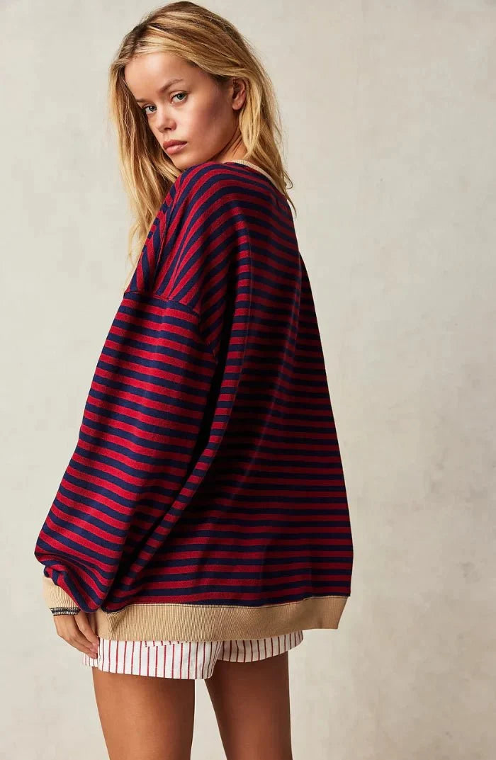 MANA | STRIPED OVERSIZED SWEATER