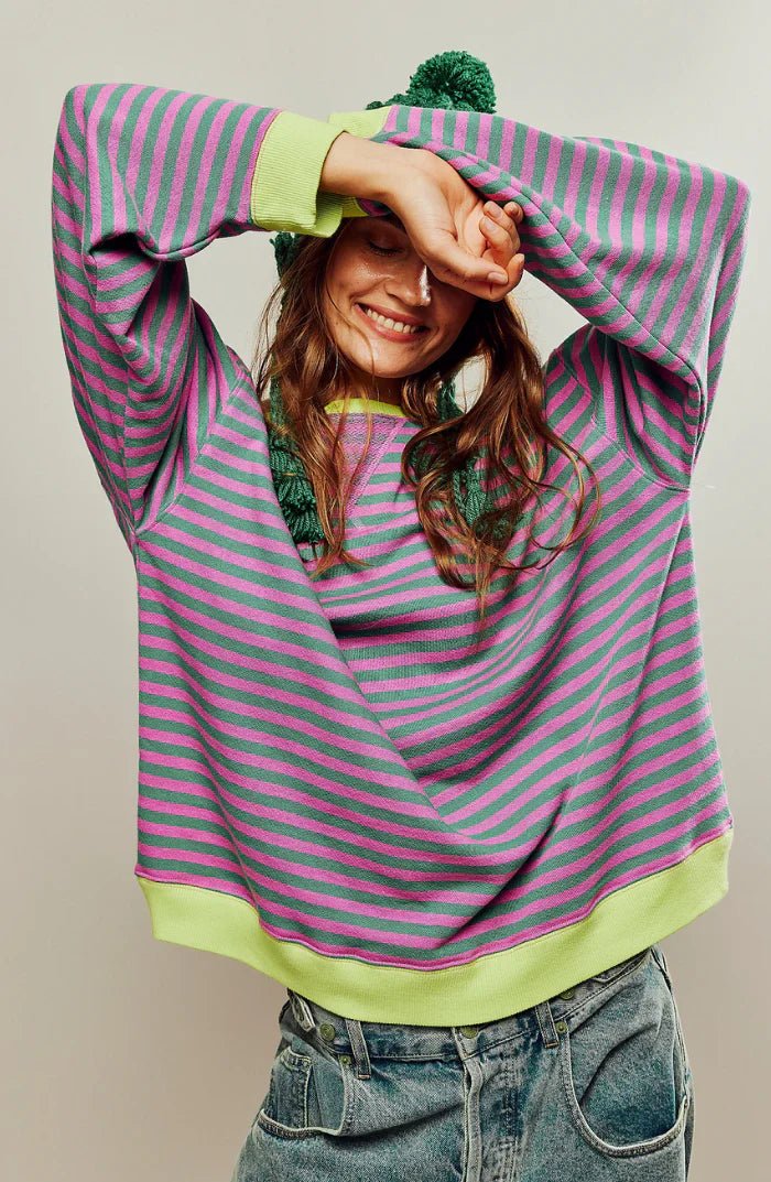 MANA | STRIPED OVERSIZED SWEATER