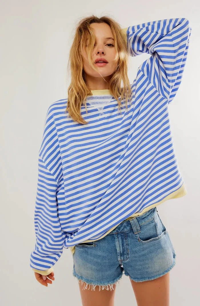 MANA | STRIPED OVERSIZED SWEATER