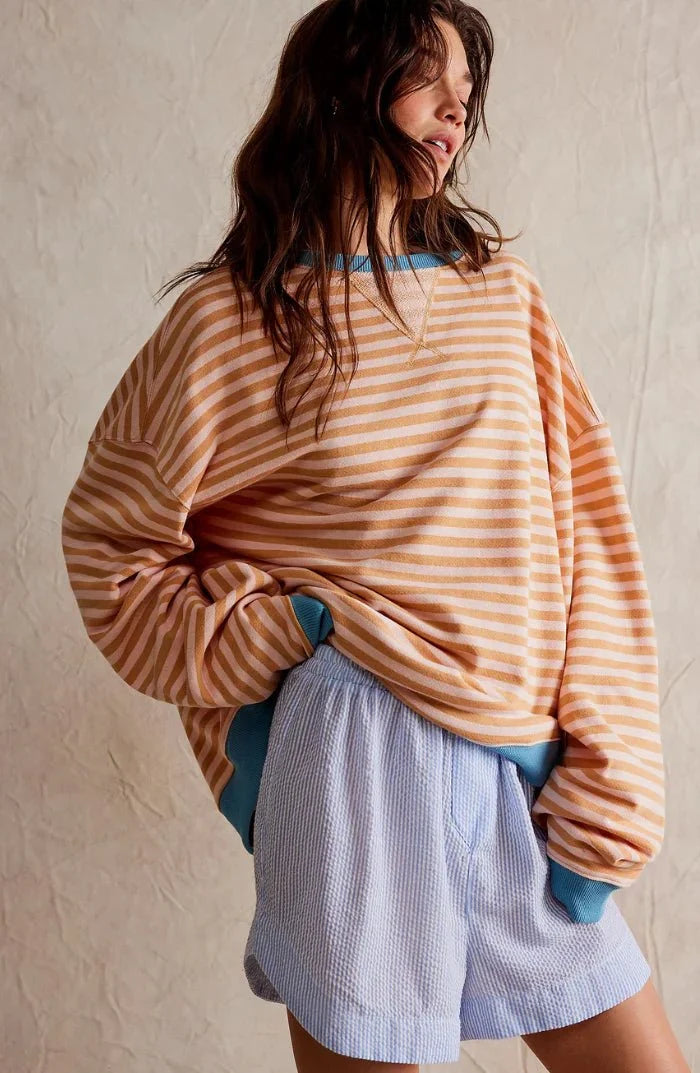MANA | STRIPED OVERSIZED SWEATER