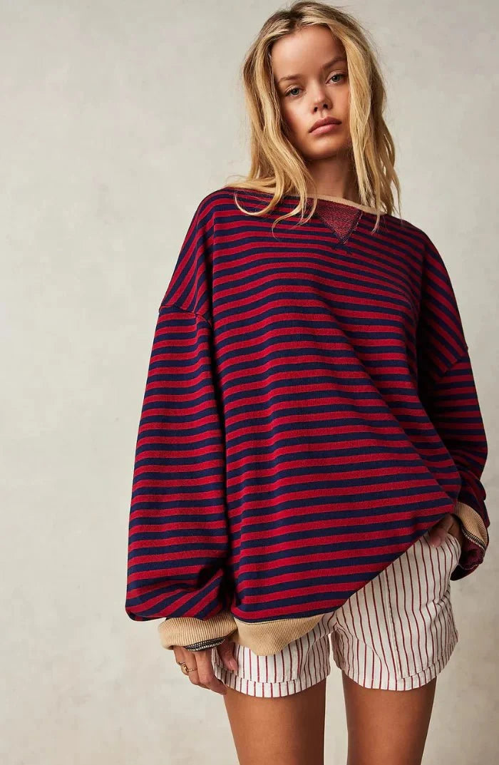 MANA | STRIPED OVERSIZED SWEATER