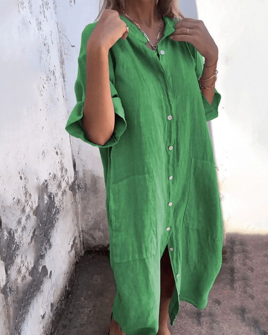 LEAH | BREEZY TUMMY COVERING SHIRT DRESS