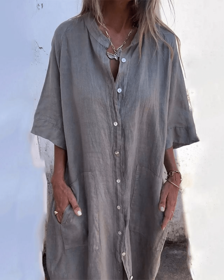 LEAH | BREEZY TUMMY COVERING SHIRT DRESS