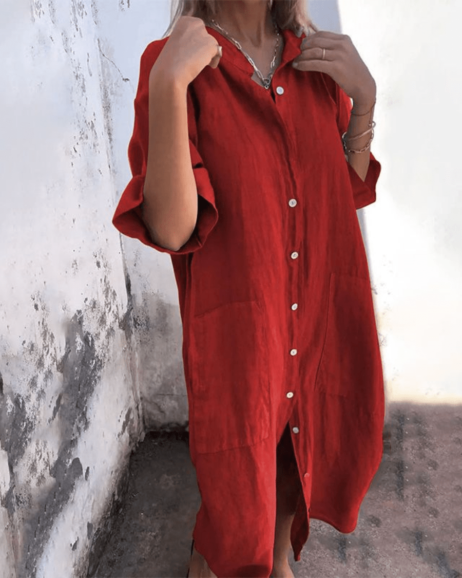 LEAH | BREEZY TUMMY COVERING SHIRT DRESS
