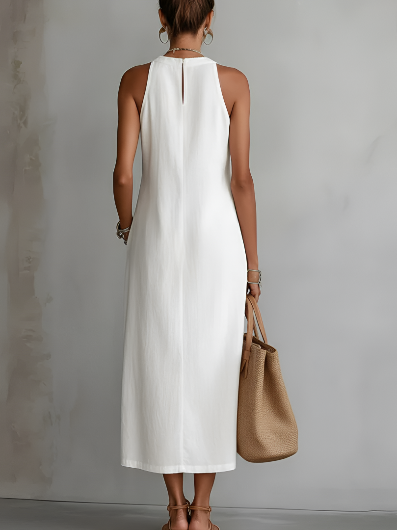 EVELYN | RELAXED MIDI DRESS WITH TUMMY COVERAGE
