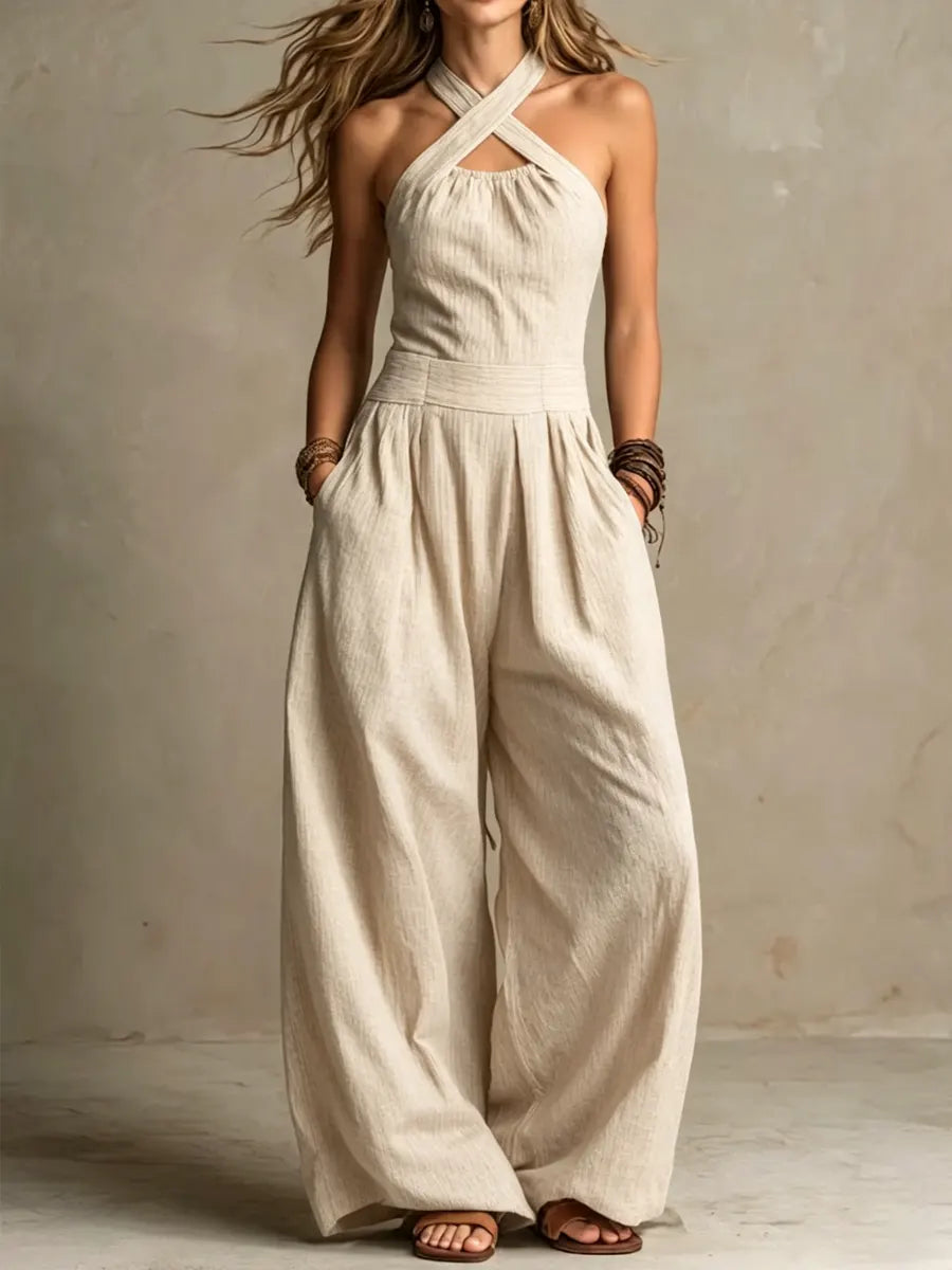 ROXY | ELEGANT TUMMY COVERING WIDE-LEG JUMPSUIT