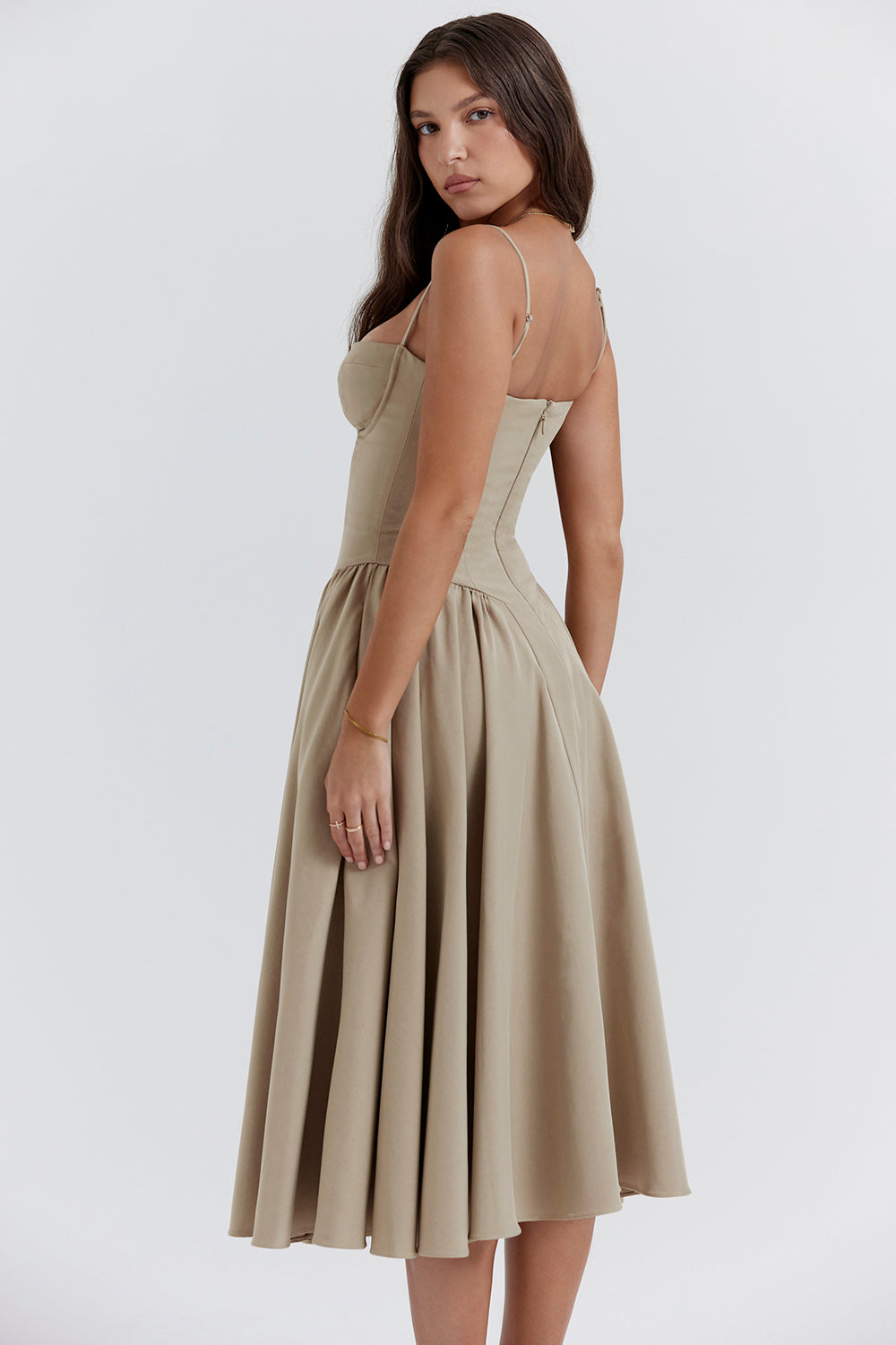ROMA | ELEGANT CORSET MIDI DRESS
