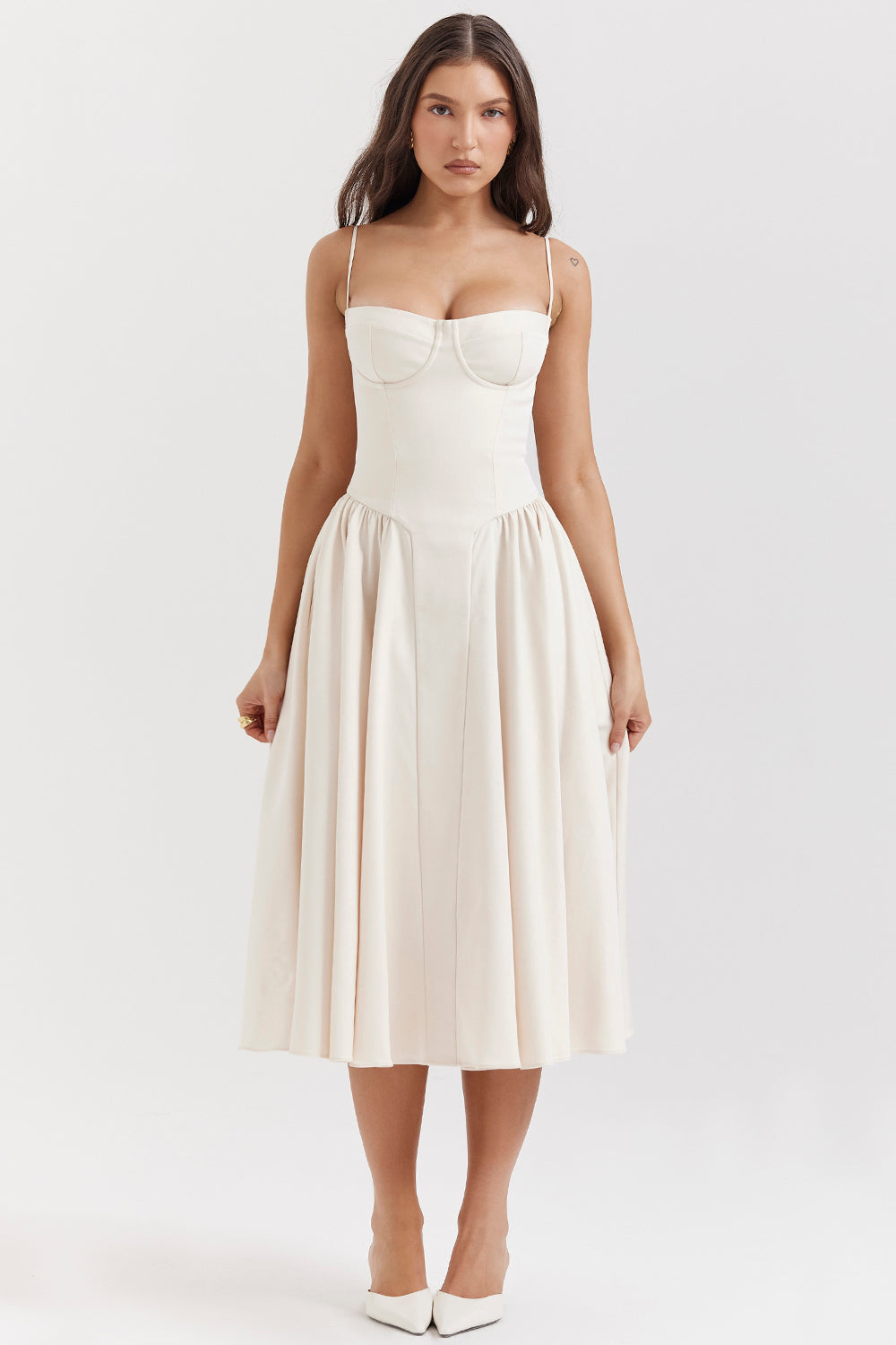 ROMA | ELEGANT CORSET MIDI DRESS