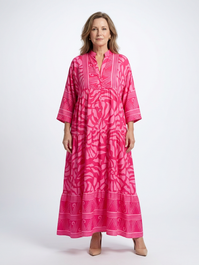 LIORA | BUTTON FRONT MIDI DRESS