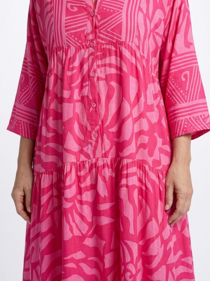 LIORA | BUTTON FRONT MIDI DRESS