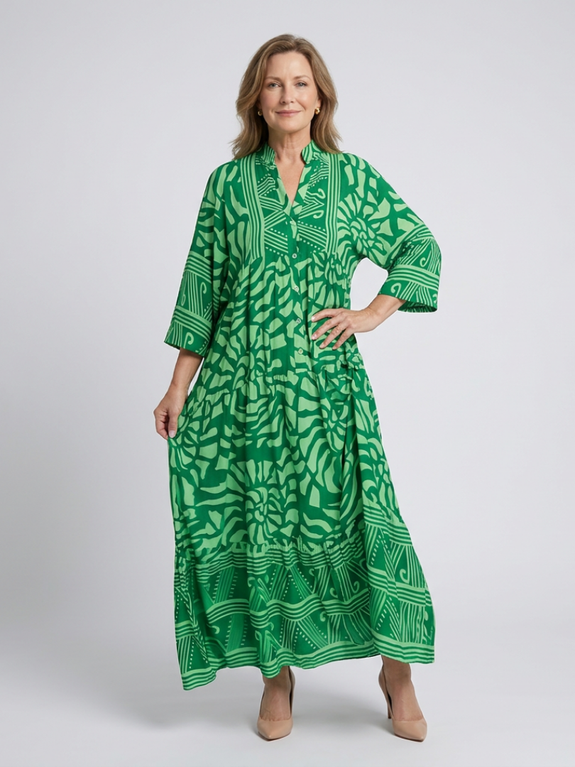 LIORA | BUTTON FRONT MIDI DRESS
