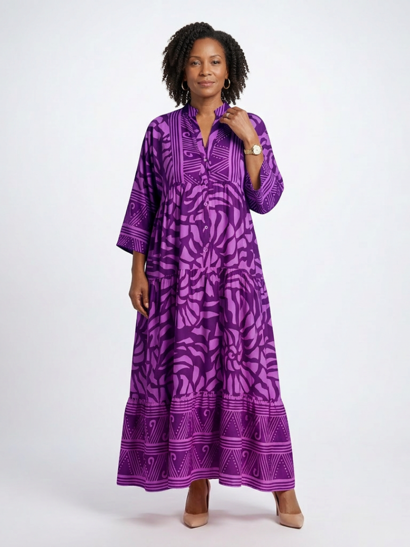 LIORA | BUTTON FRONT MIDI DRESS
