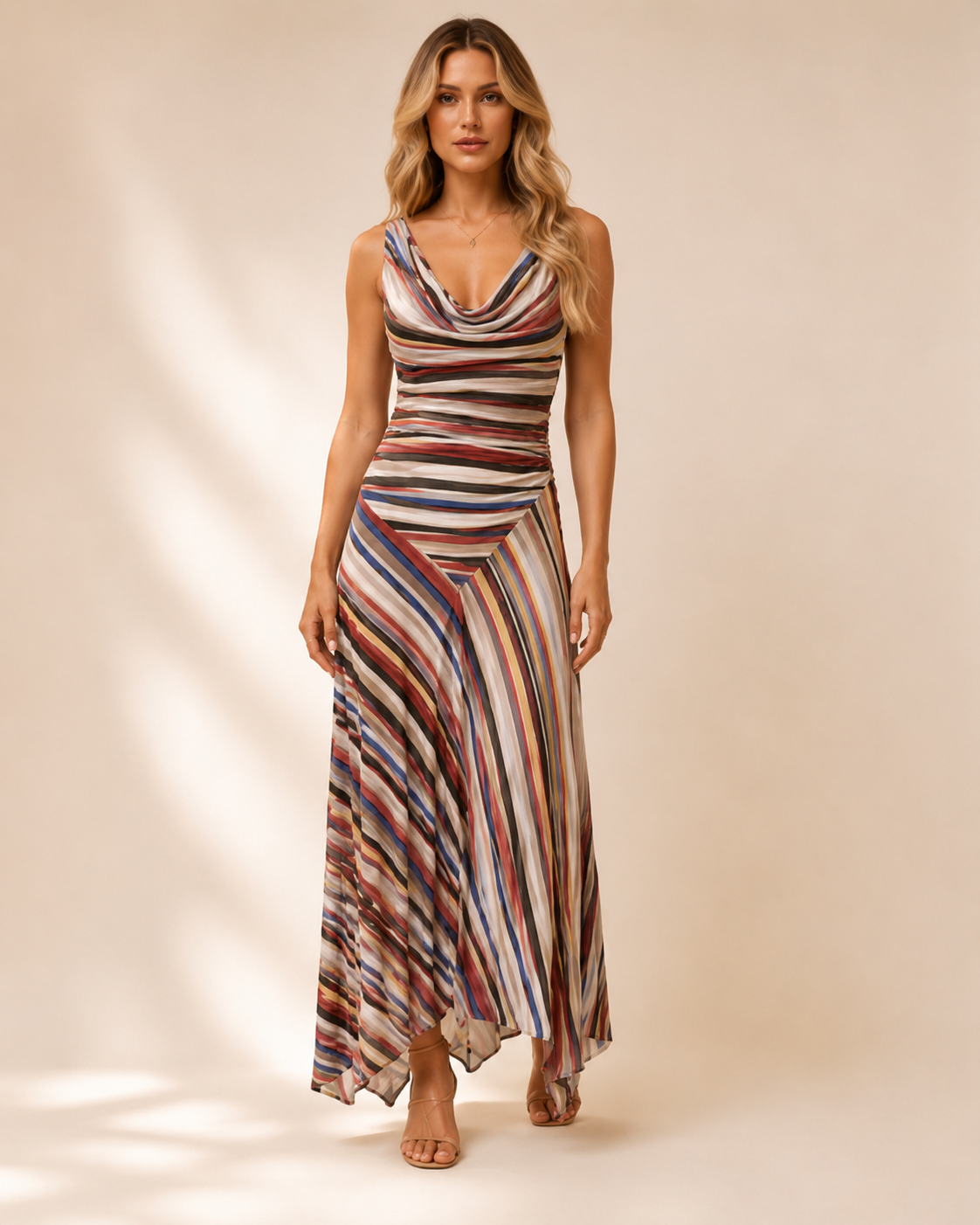 SIENNA | MULTICOLOR STRIPED MAXI DRESS