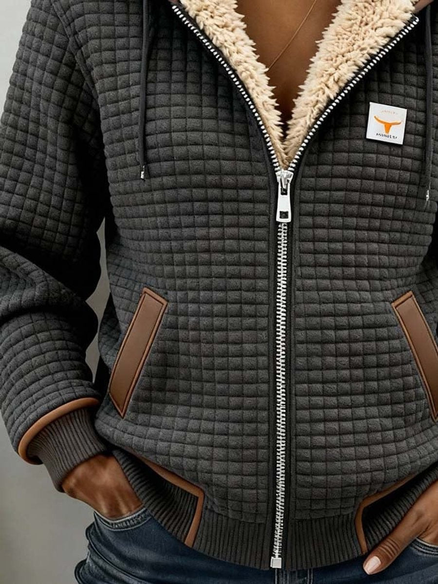 ELOWEN | QUILTED ZIP-UP HOODED JACKET
