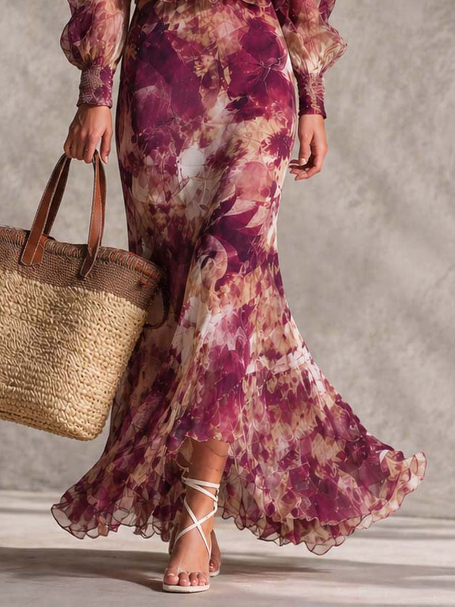 ROSA | OFF-SHOULDER CHIFFON MAXI DRESS
