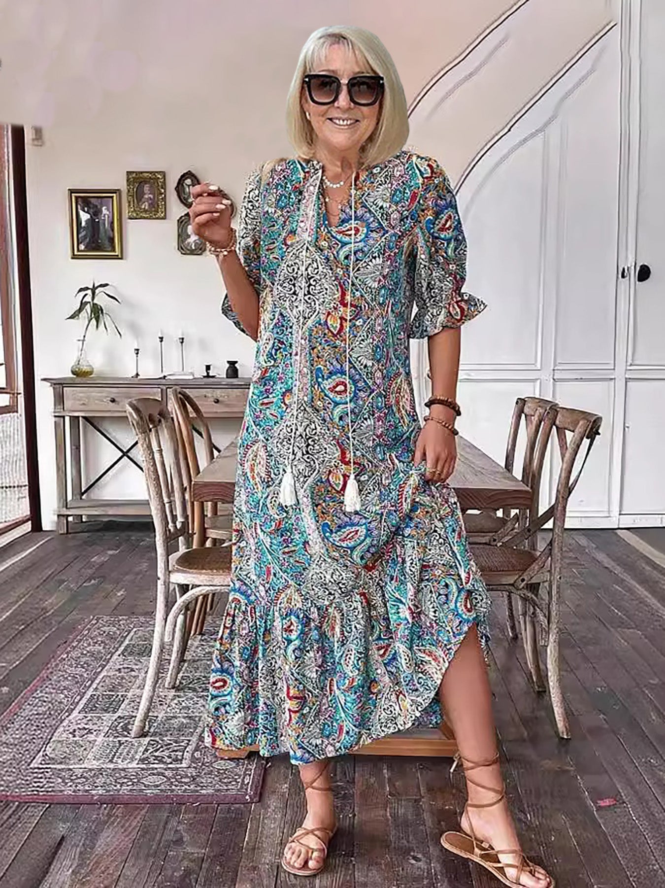 FREYA | STYLISH TUMMY COVERING BOHO DRESS