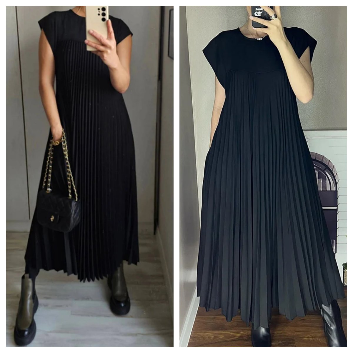 KYLIE | STYLISH TUMMY COVERING PLEATED DRESS