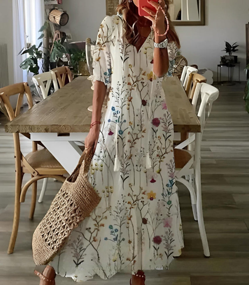 SUZIE | BOHO VINTAGE TUMMY COVERING SUMMER DRESS