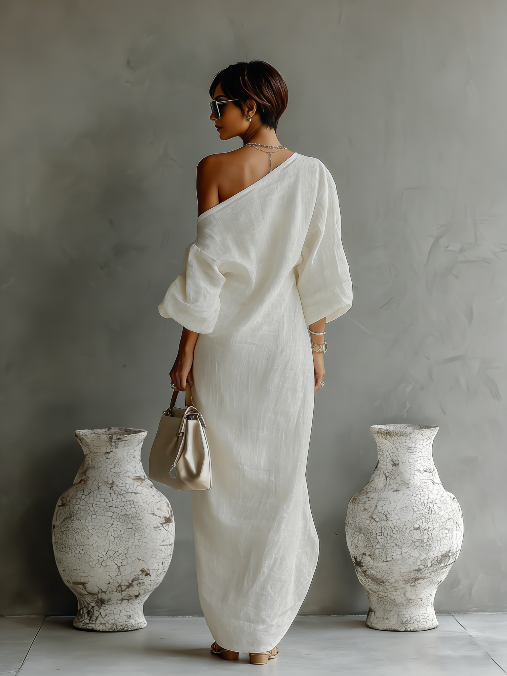 CELESTE | ELEGANT FLOWING OFF-SHOULDER DRESS