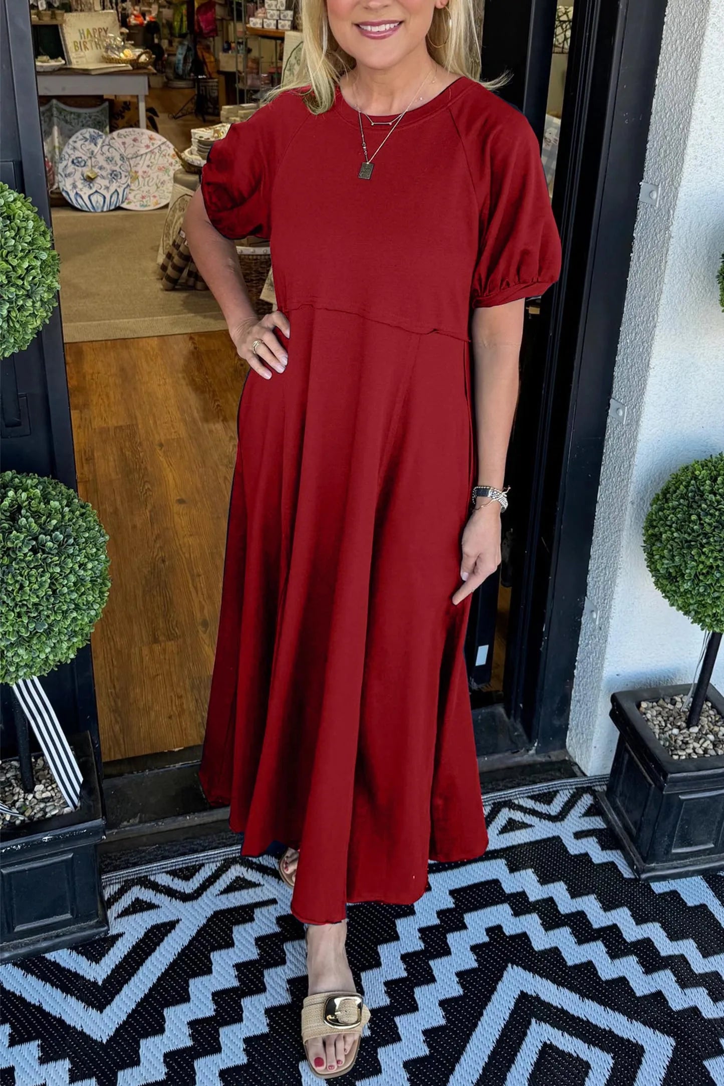 CHARLOTTE | RELAXED MAXI DRESS WITH TUMMY COVERAGE