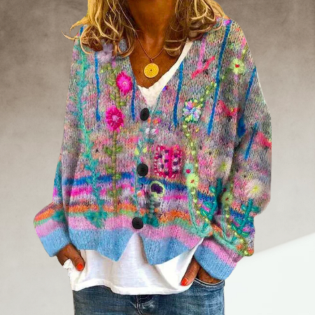 EMILIA | ARTFUL FLORAL CARDIGAN