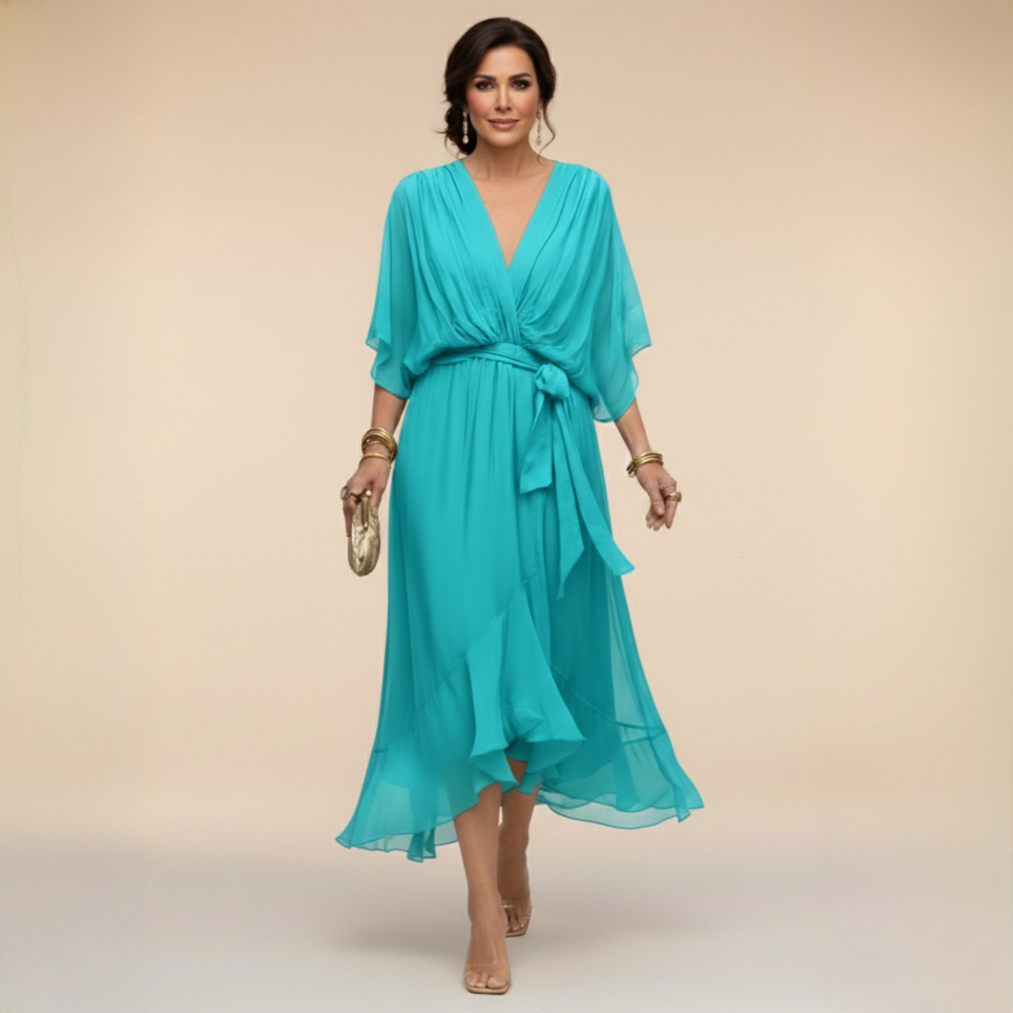 FLORENCE | FLOWY MAXI DRESS WITH TUMMY COVERAGE