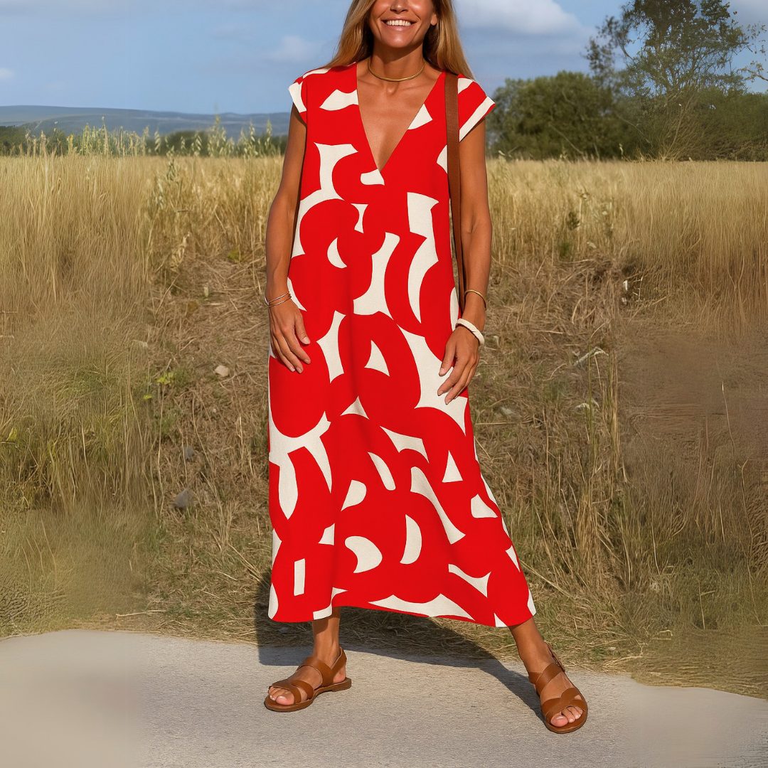 HARPER | FLOWING MAXI DRESS WITH TUMMY COVERAGE