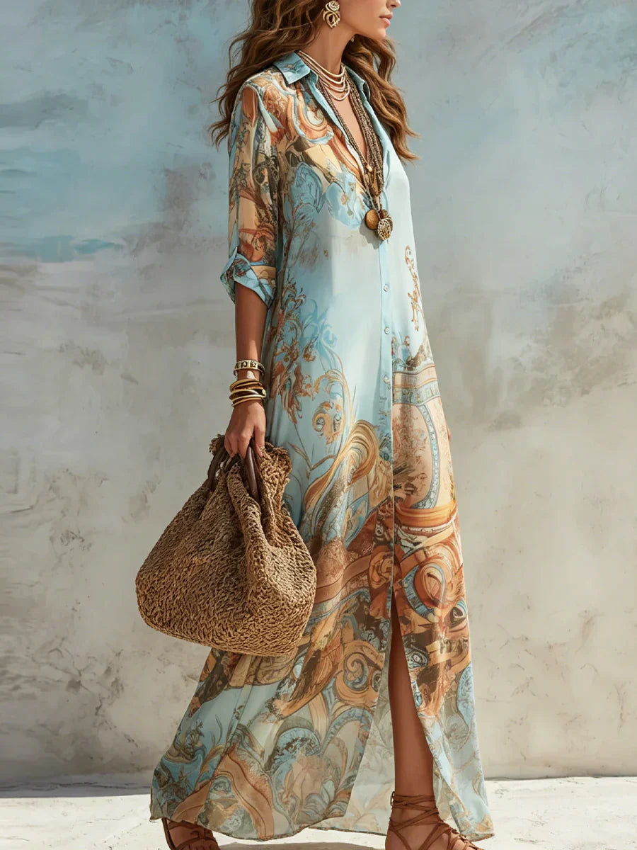 HOPE | ELEGANT TUMMY COVERING FLOWING SUMMER DRESS