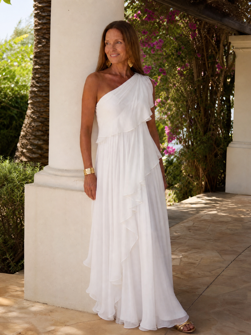 AMELIA | ELEGANT RUFFLE MAXI DRESS
