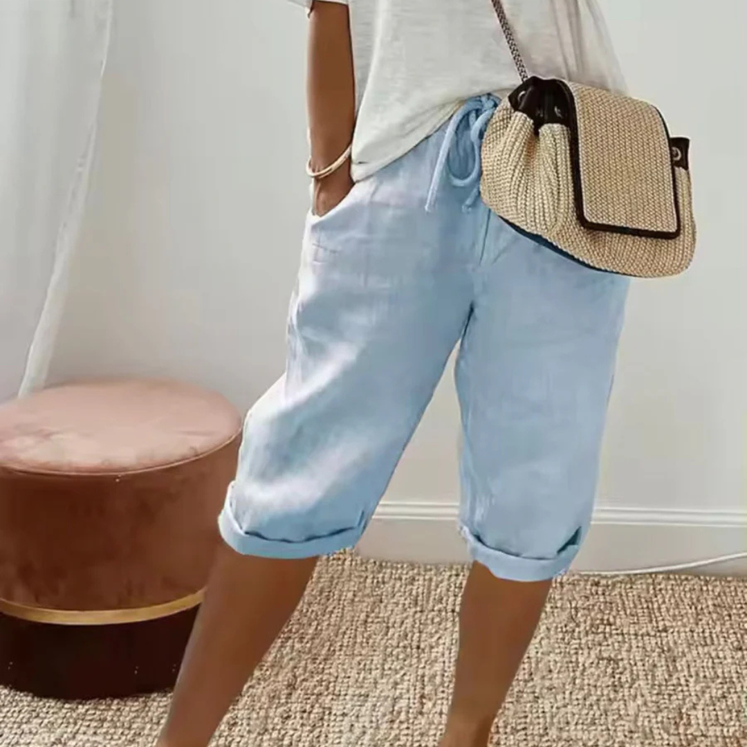 NORELLE | SOFT TAILORED CAPRI SHORTS