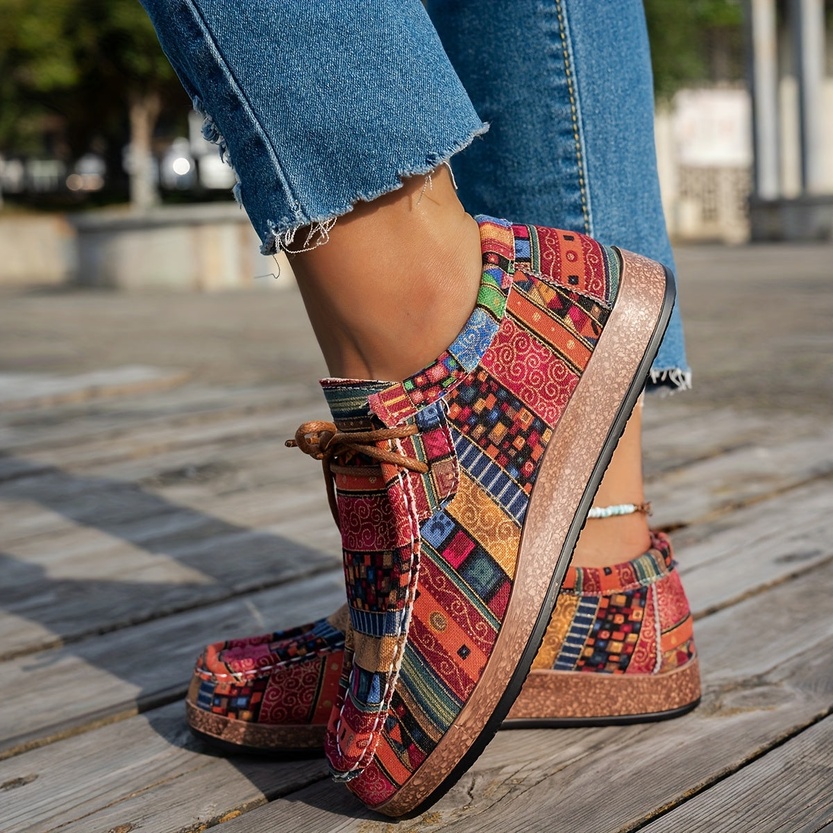 ZEPHIRA | COLOURFUL RETRO PATCHWORK SNEAKERS