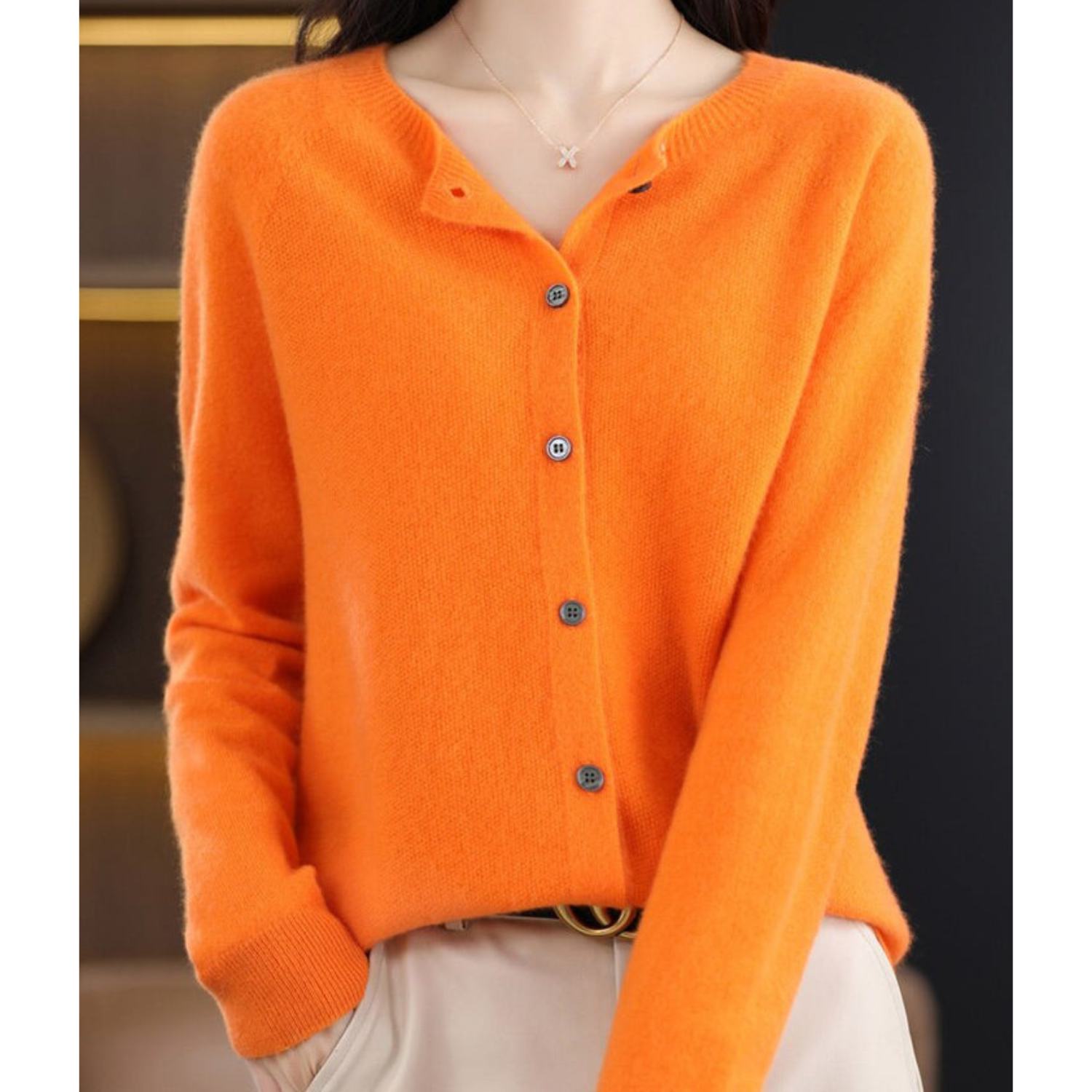 ELANA | SOFT BUTTON KNIT CARDIGAN