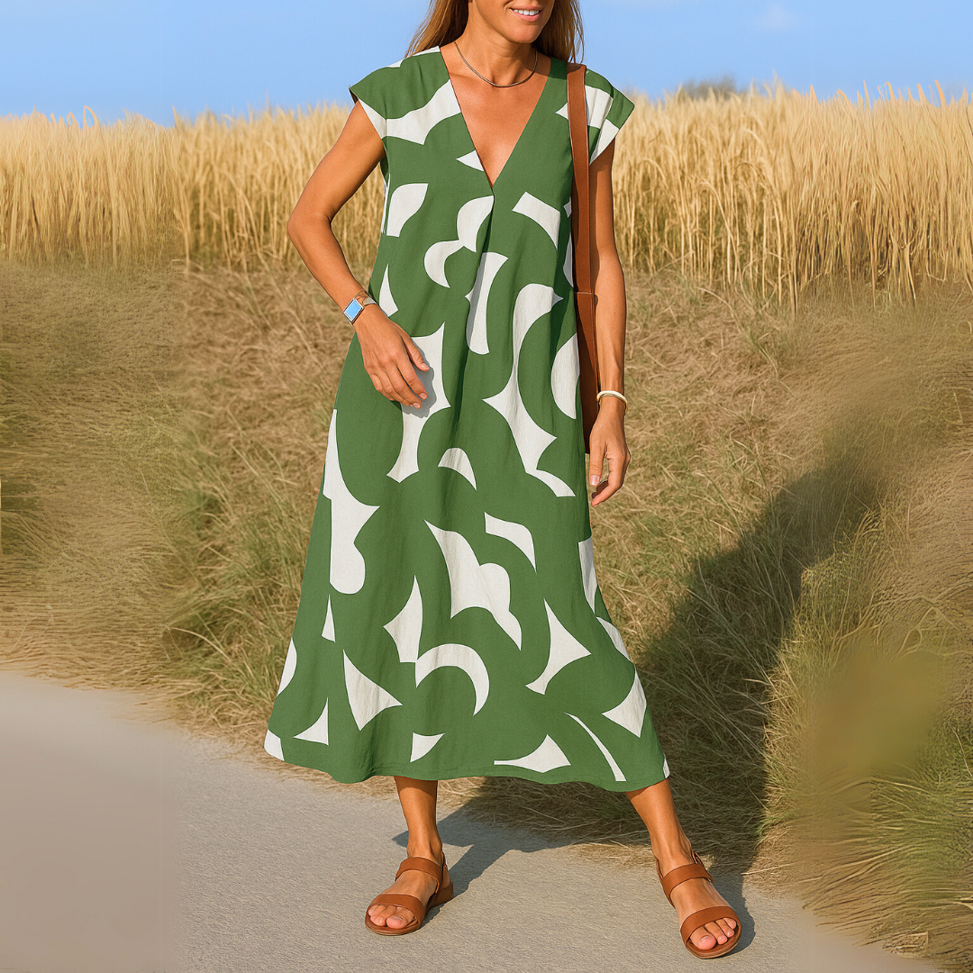 HARPER | FLOWING MAXI DRESS WITH TUMMY COVERAGE