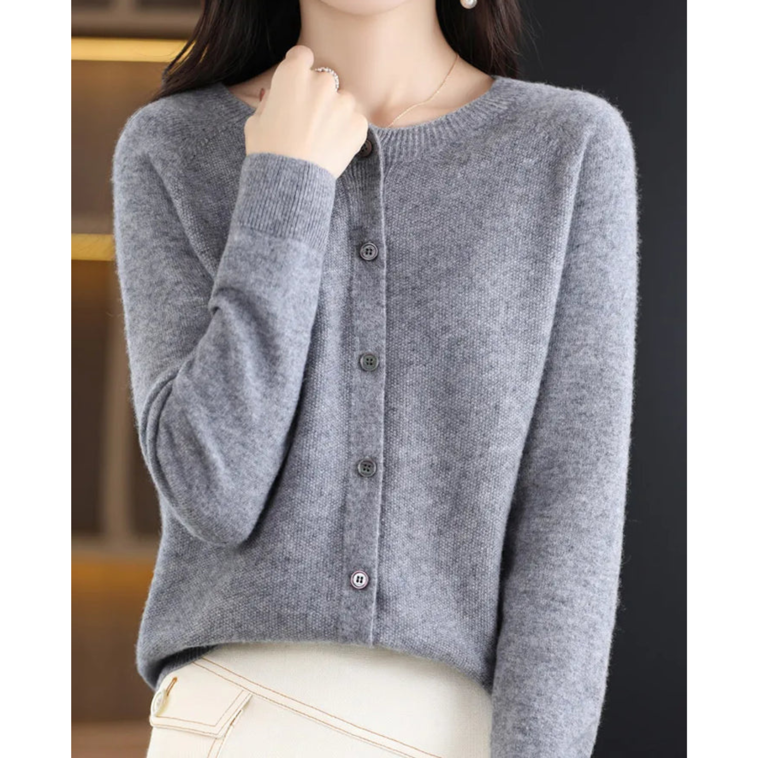 ELANA | SOFT BUTTON KNIT CARDIGAN