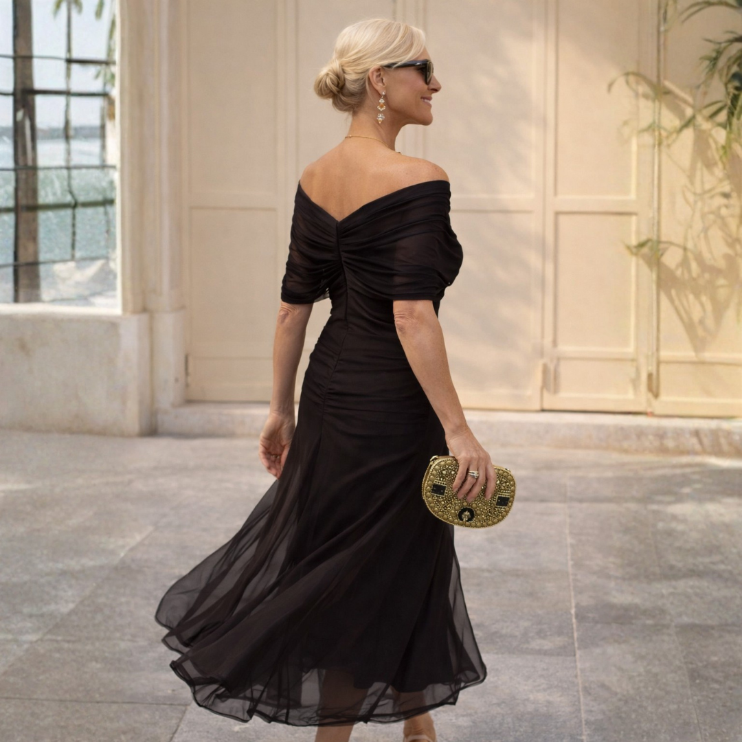 LYDIA | OFF-SHOULDER MAXI DRESS