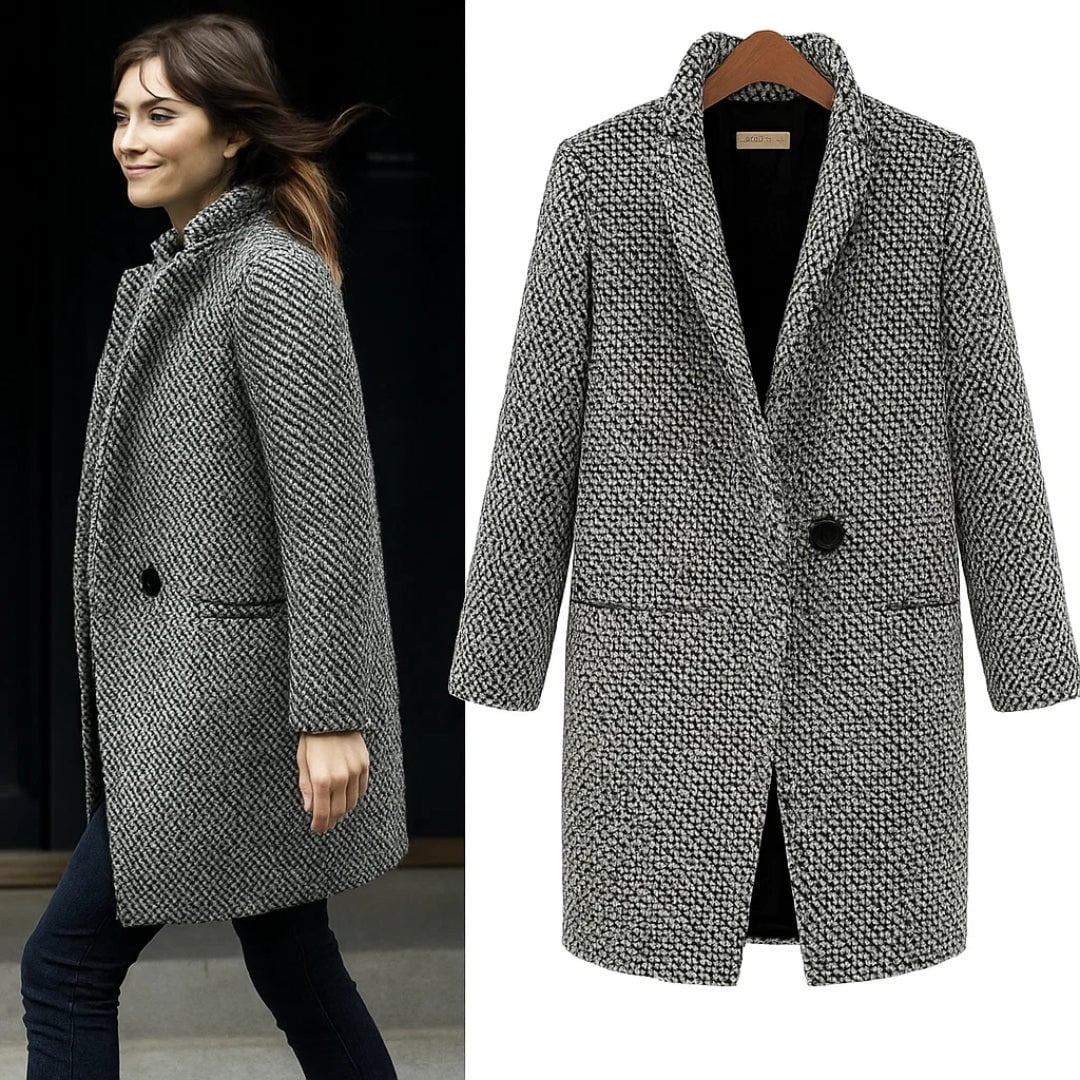 CATALEYA | CLASSIC HOUNDSTOOTH MIDI COAT