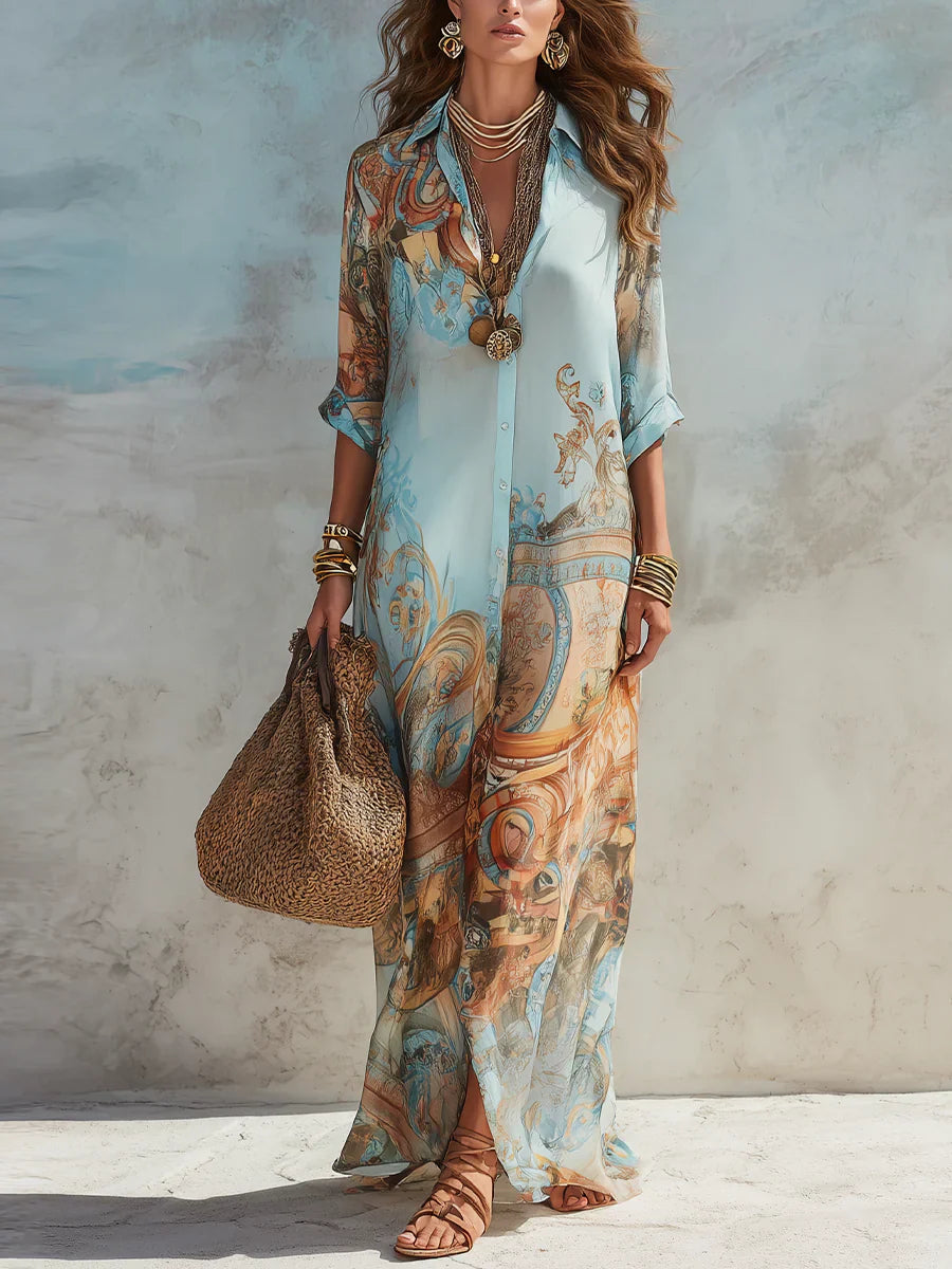 HOPE | ELEGANT TUMMY COVERING FLOWING SUMMER DRESS