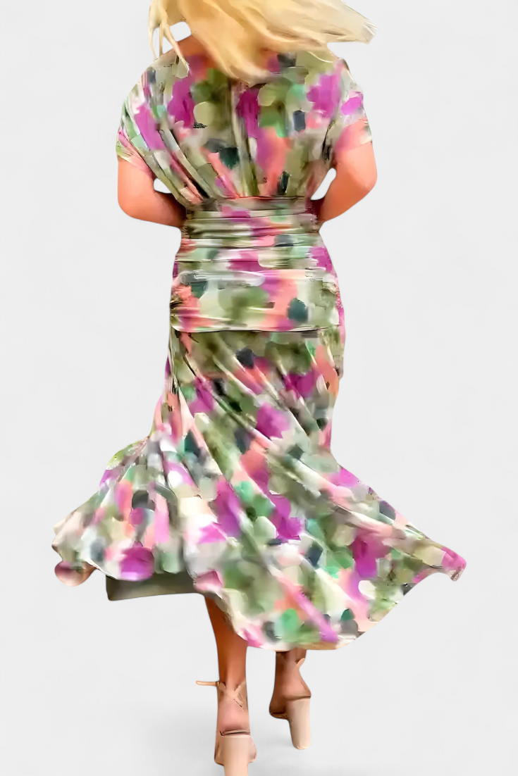 SERENA | ELEGANT DRAPED EVENING DRESS