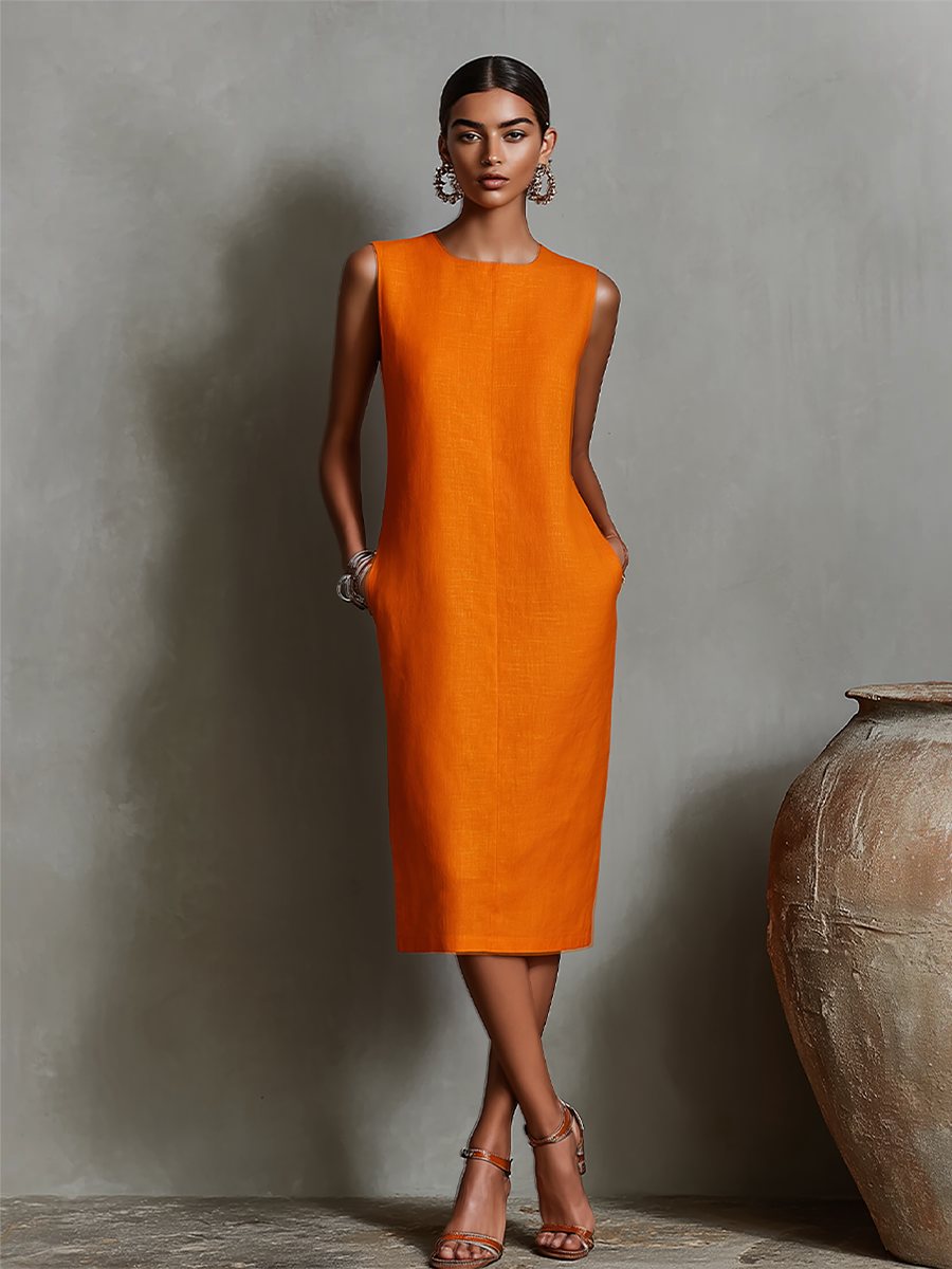 MAUREEN | TIMELESS MIDI DRESS WITH POCKETS