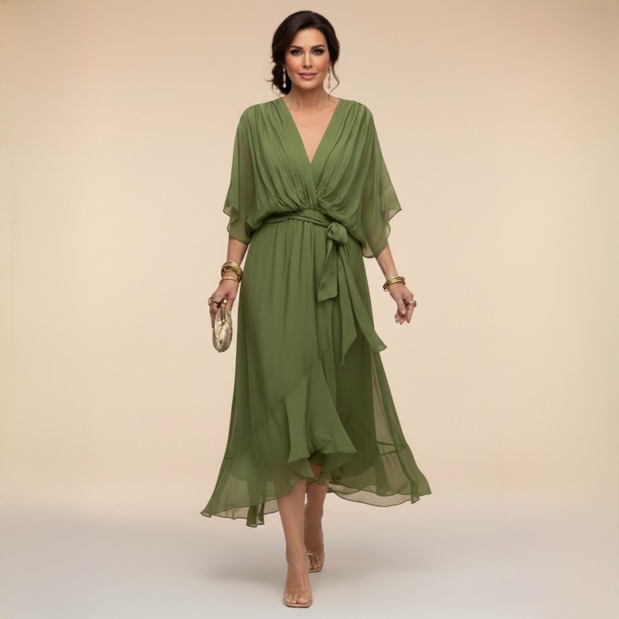 FLORENCE | FLOWY MAXI DRESS WITH TUMMY COVERAGE