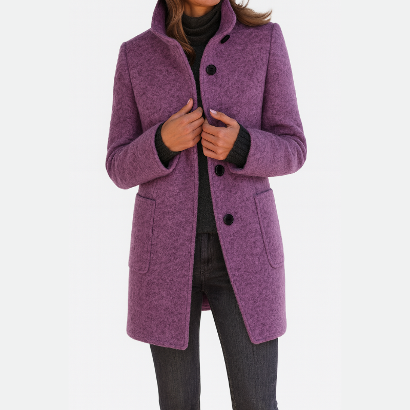MEAVIA | WARM MANDARIN COLLAR COAT