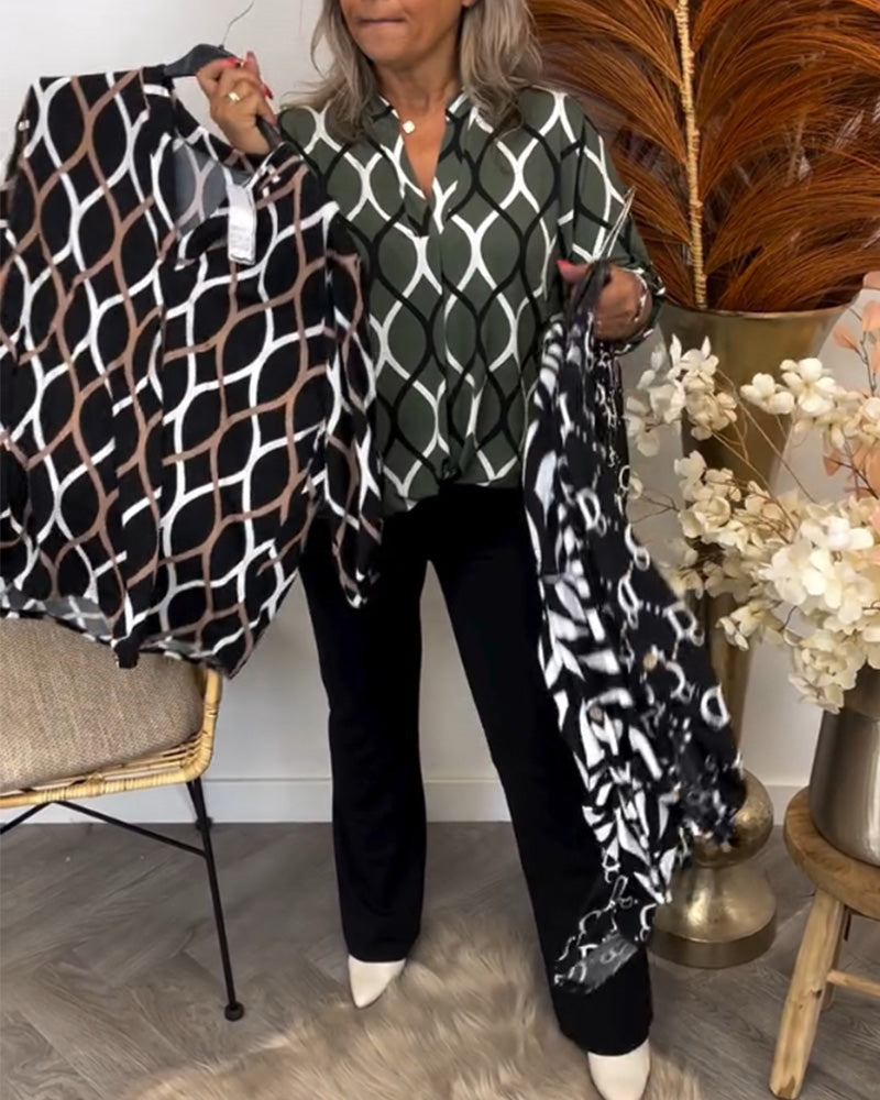 VALERIE | ELEGANT PATTERN BLOUSE