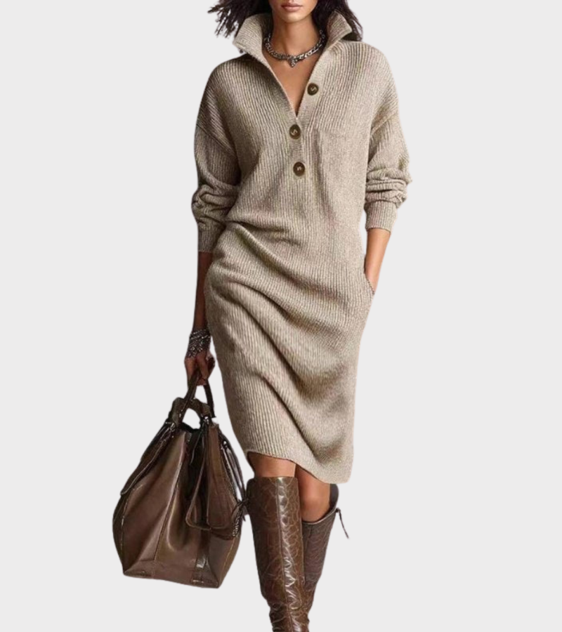 NOVA | COZY TUMMY COVERING KNIT DRESS