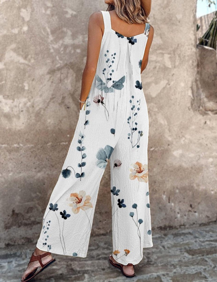 LUNA | RELAXED FIT FLORAL PRINT JUMPSUIT