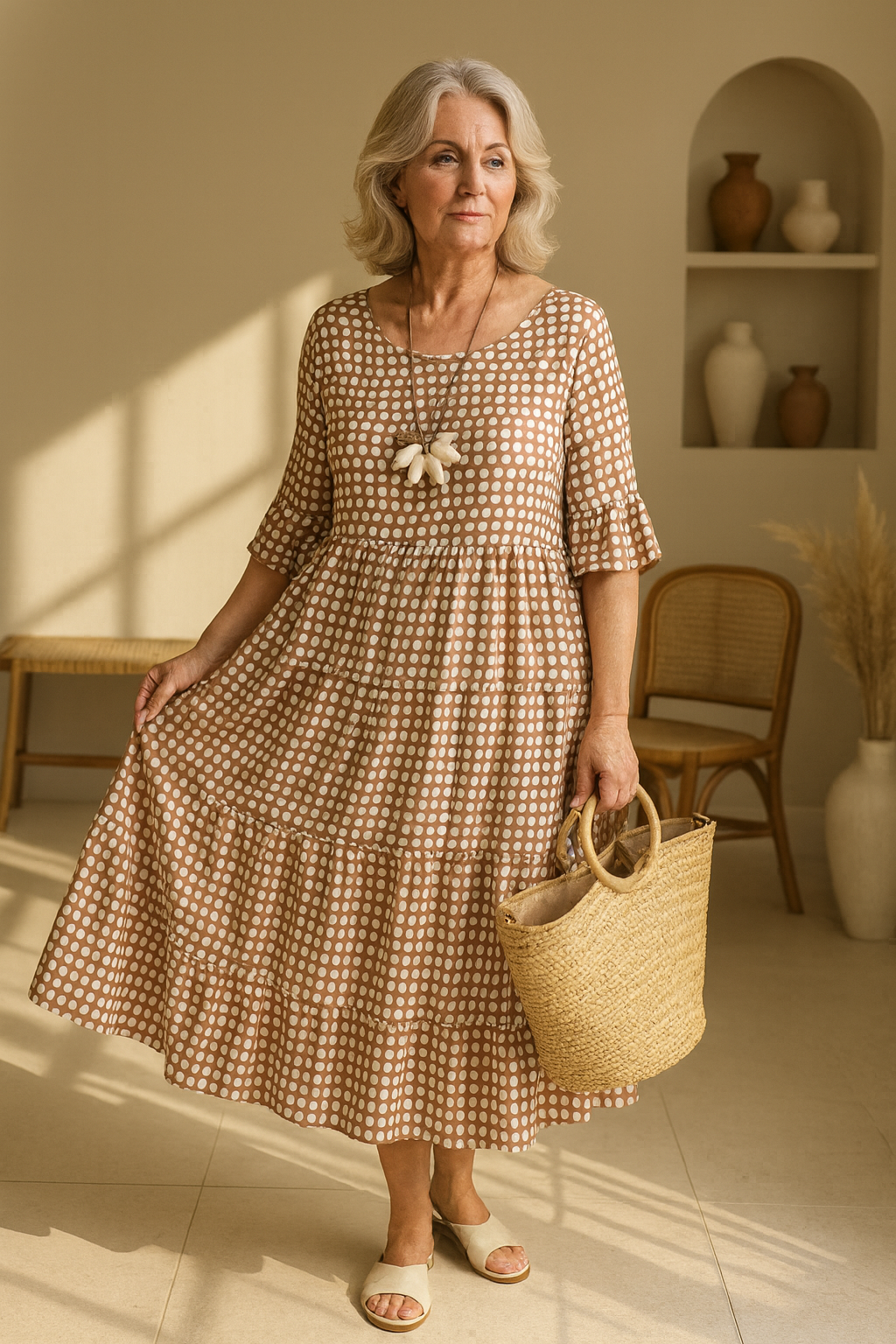 ELIANA | STYLISH TUMMY COVERING MIDI DRESS