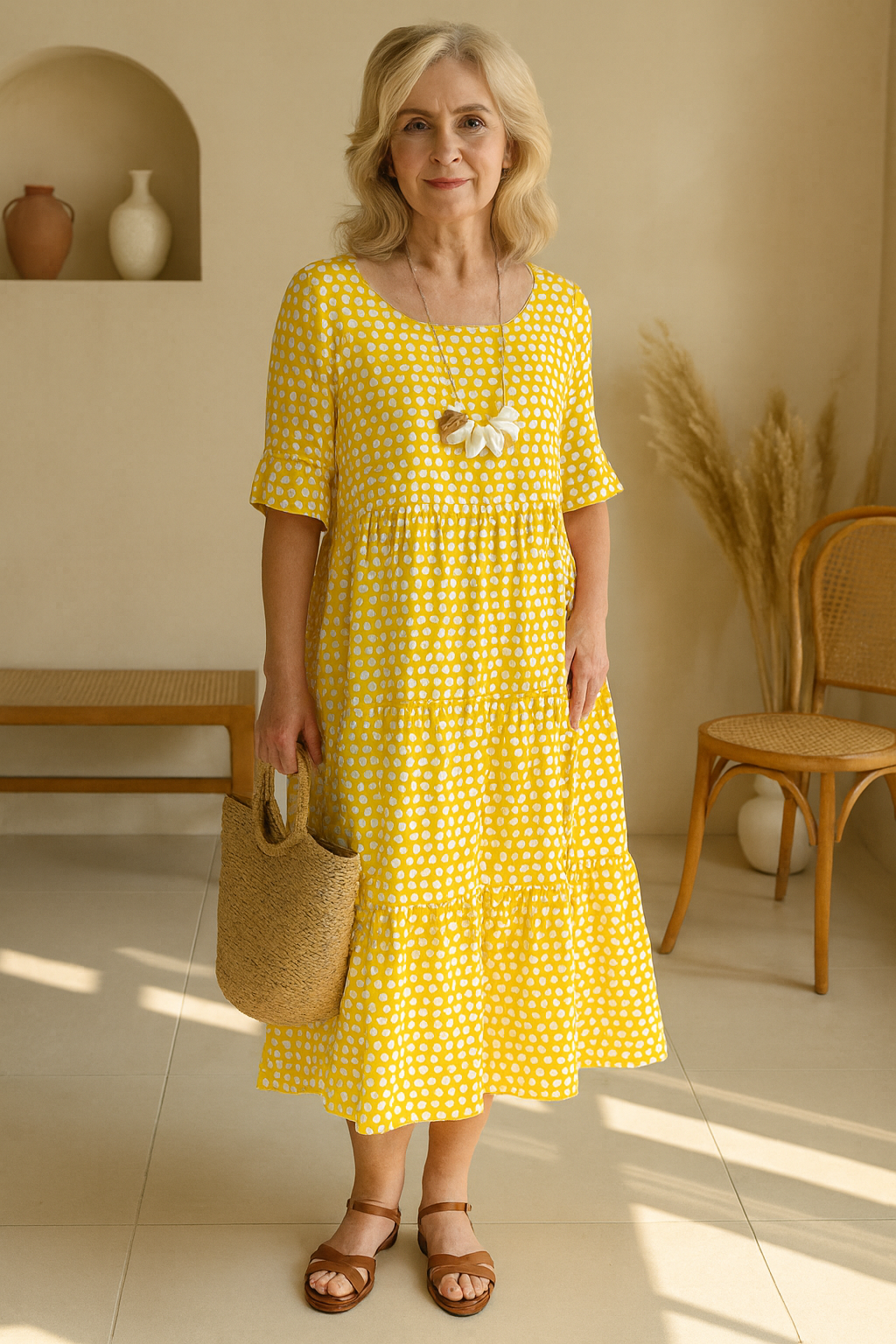 ELIANA | STYLISH TUMMY COVERING MIDI DRESS