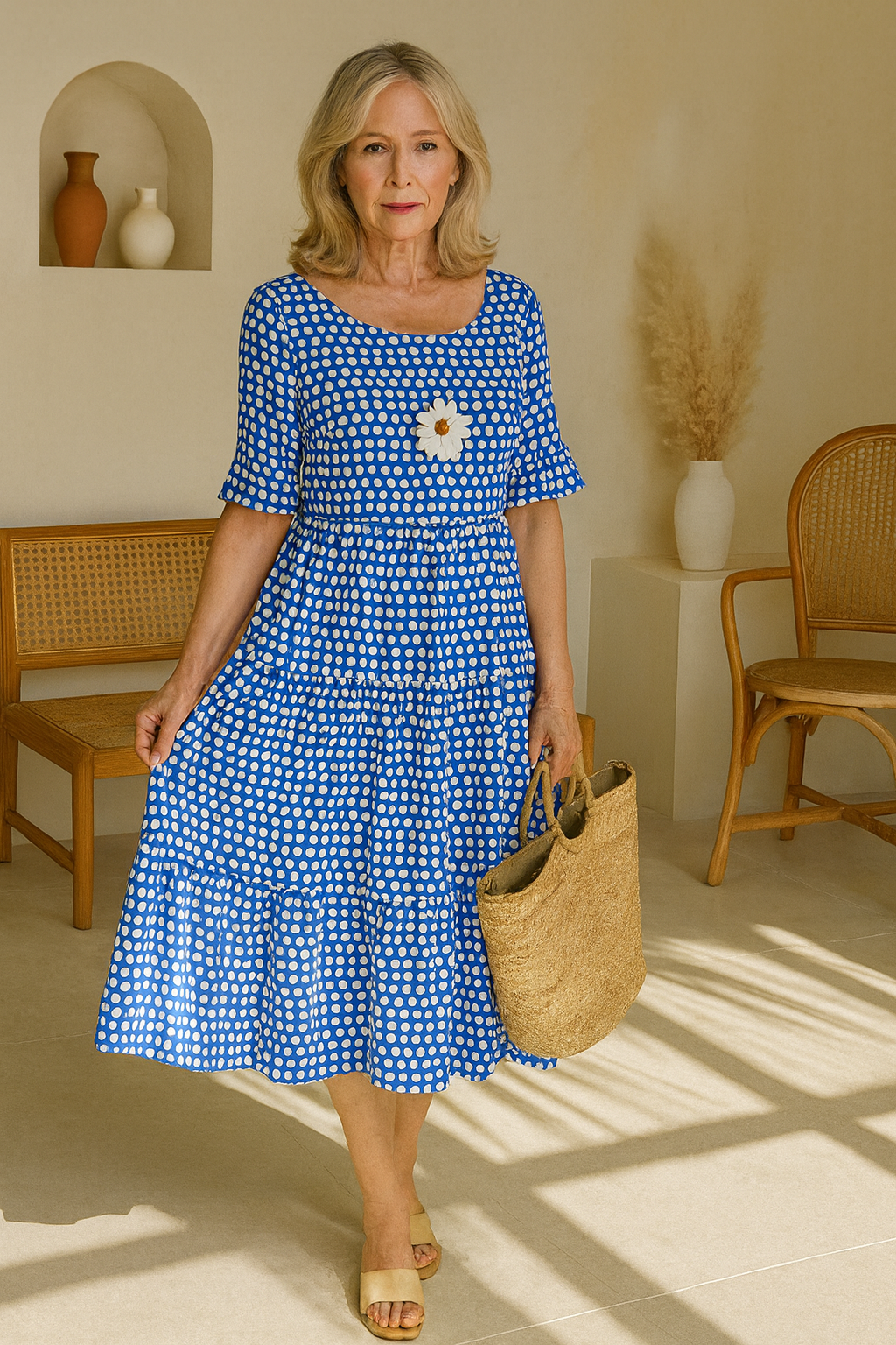 ELIANA | STYLISH TUMMY COVERING MIDI DRESS