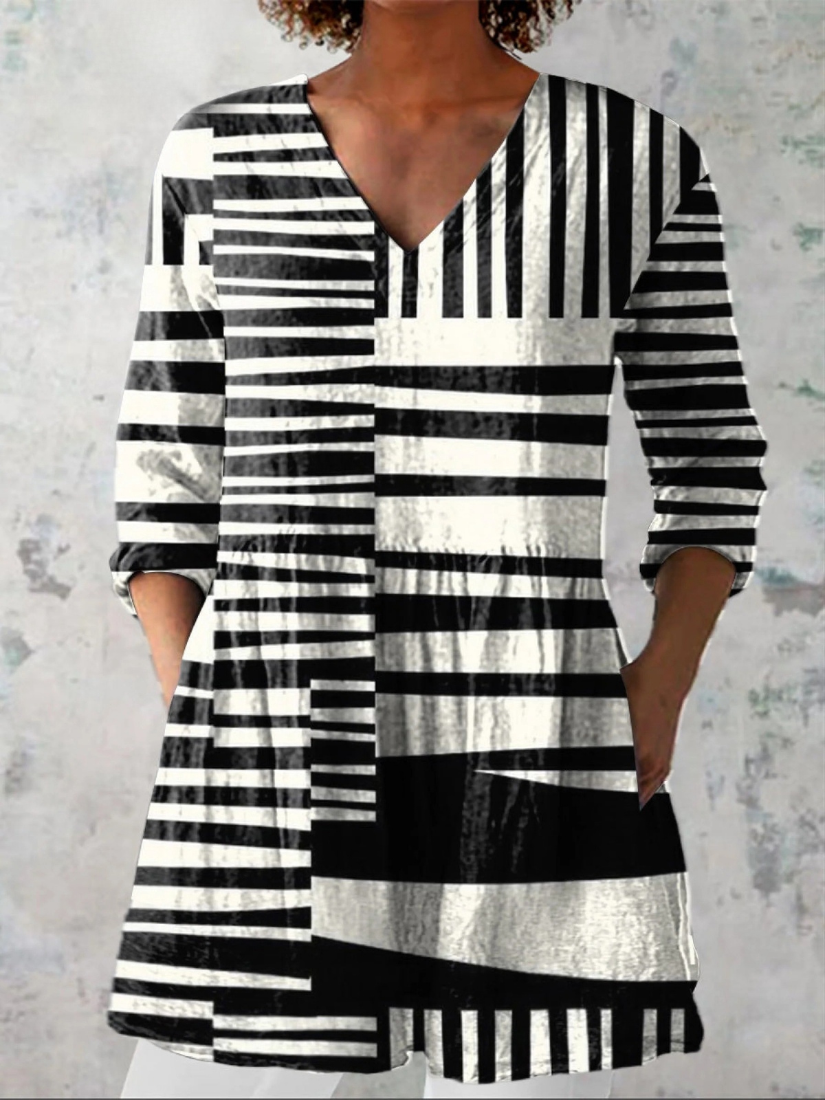 ELIANA | STYLISH LONG V-NECK BLOUSE