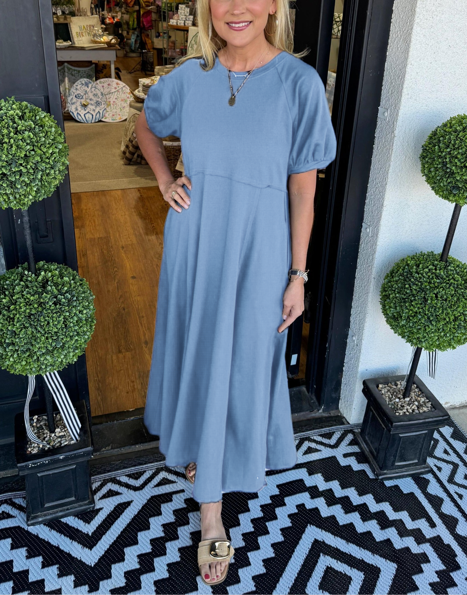 CHARLOTTE | RELAXED MAXI DRESS WITH TUMMY COVERAGE