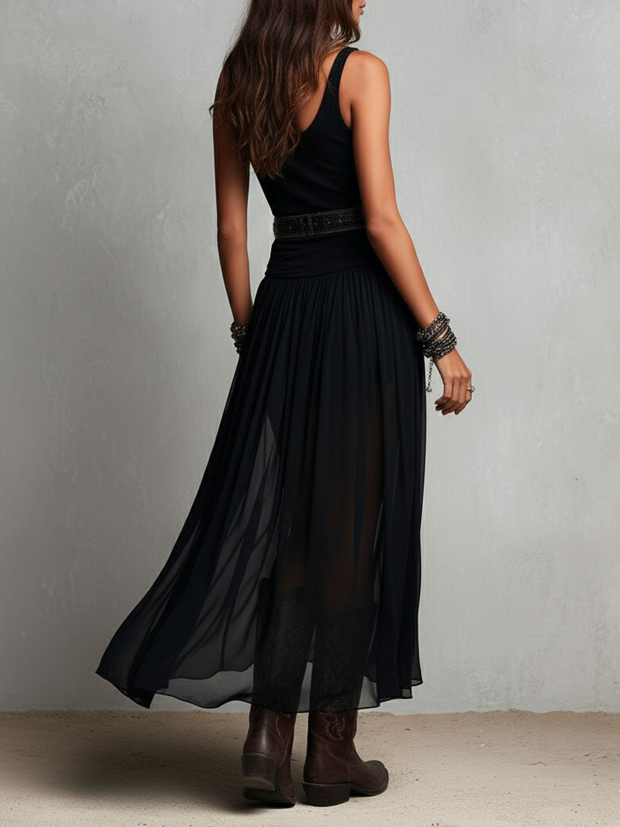 VIVIENNE | STRETCHY FIT TUMMY COVERAGE MIDI DRESS